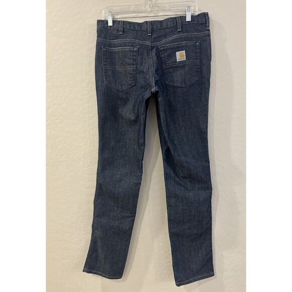Carhartt 393-83 Relaxed Fit Women's Work Jean Size 6 Tall Dark Wash Work Wear - Picture 4 of 8